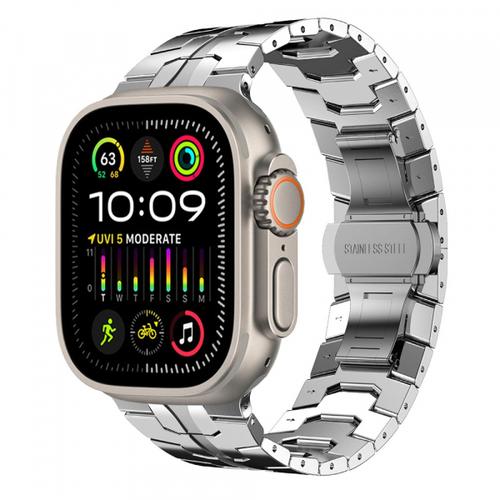 Curea Techsuit W063 pentru Apple Watch 49mm / 46mm / 45mm / 44mm / 42mm Series, Argintiu