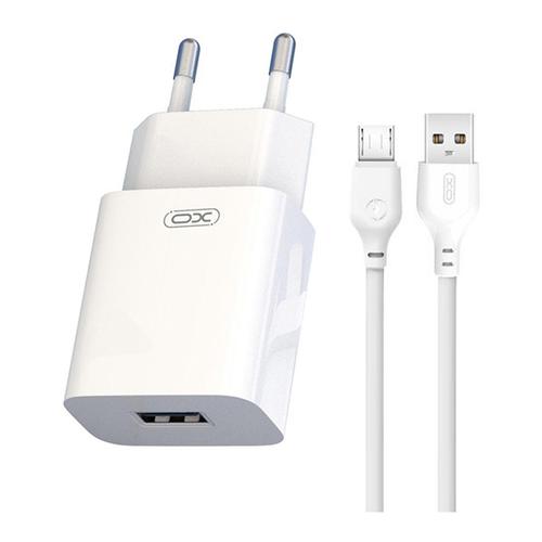 Incarcator Retea Cu Cablu microUSB XO Design L99, 12W, 2.4A, 1 x USB-A (Alb)