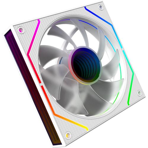 Ventilator AQIRYS Cetus 4P-12SLI26-ARGB, 120mm, iluminare aRGB, 1200rpm (Alb)