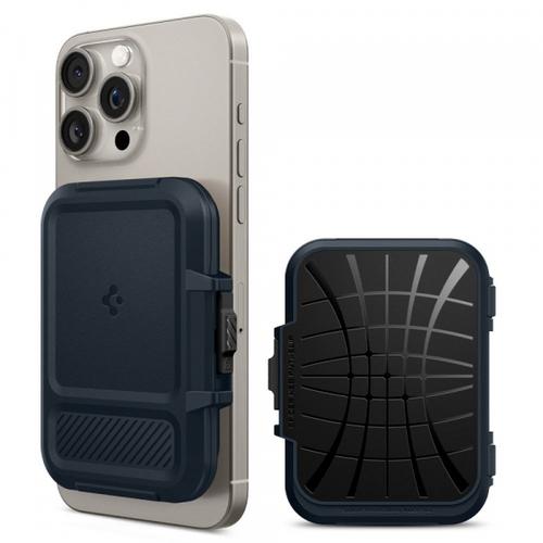 Portofel Magsafe, Spigen, Lock Fit, Negru