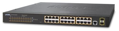Switch Planet GS-4210-24P2S, Gigabit, 24 Porturi, PoE, 2 x SFP