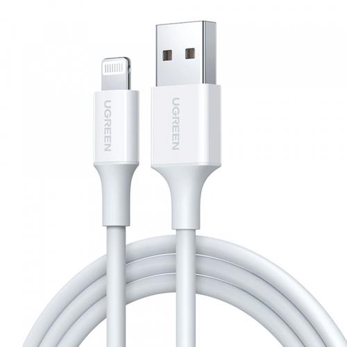 Cablu Date/Incarcare UGREEN US155, USB-A - Lightning, 18W, 1m (Alb)