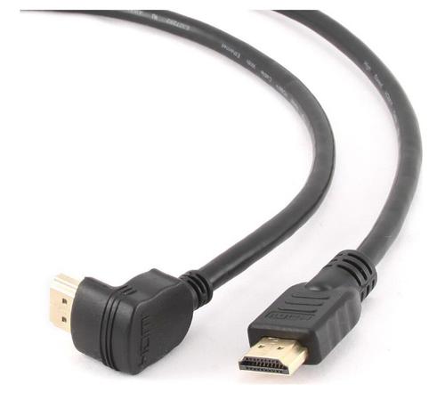 CABLU video GEMBIRD CC-HDMI490-6, HDMI (T) la HDMI (T), 1.8m, conectori auriti, rezolutie maxima 4K (3840 x 2160) la 60 Hz, 90 grade, Negru