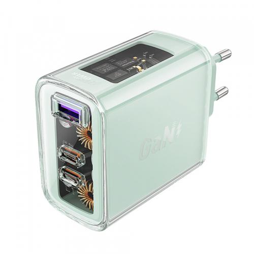 Incarcator Retea Acefast A45 Exploration, 65 W, 3.25A, 1 x USB-A - 2 x USB-C (Verde)