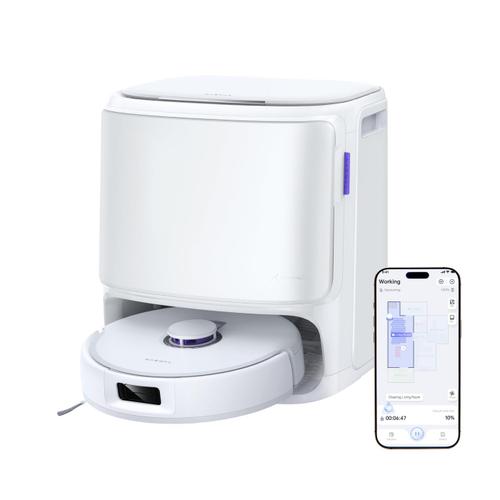 Aspirator robot Narwal X10 PRO, 11000 Pa, Autonomie 210 minute, Navigare LiDAR si evitare obstacole 3D, Control vocal si aplicatie (Alb)
