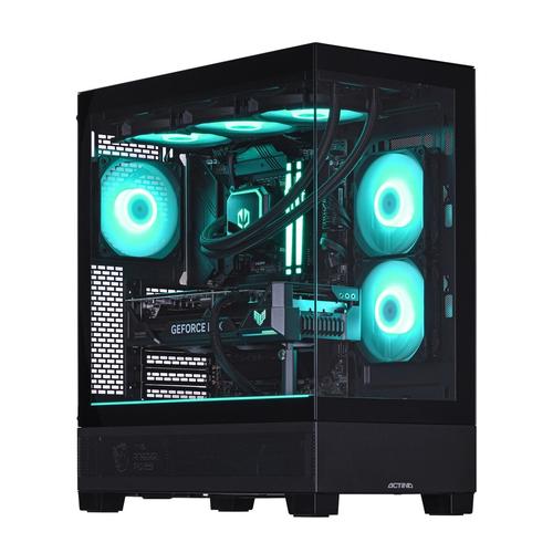 Calculator Sistem PC Gaming Actina KOMACNGIP0322 Midi Tower by VIEW, Procesor AMD Ryzen™ 7 7800X3D, 8 cores, 4.2GHz, 96MB, 32GB DDR5, 1TB SSD, Wi-Fi, Bluetooth, AMD Radeon RX 9070 XT 16GB GDDR6, No OS (Negru)