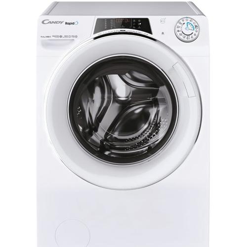 Masina de spalat rufe cu uscator Candy Rapid’O ROW4966DWMCT\1-S, Spalare 9 kg / Uscare 6 kg, 1400 rpm, Motor Speed Drive Inverter, Wi-Fi/ hOn app, Clasa A, Steam, Quick&Clean Technology (Alb)