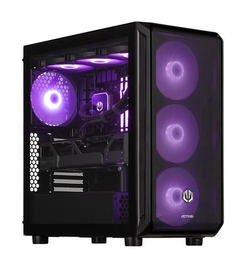 Calculator Sistem PC Gaming Actina KOMACNGIP0235, Procesor AMD Ryzen™ 7 7800X3D, 8 cores, 4.2GHz, 96MB, 32GB DDR5, 2TB SSD, Wi-Fi, Bluetooth, NVIDIA GeForce RTX 5070 12GB GDDR7, No OS (Negru)