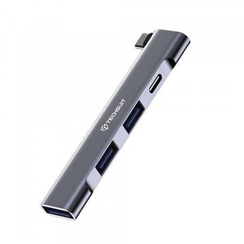 Hub USB-C Techsuit H12 ZenithDock, 4in1 (Gri)