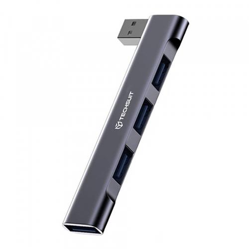 Hub USB Techsuit H14 ZenithDock, 4in1  (Gri)