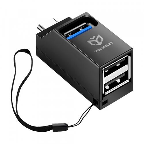 Hub USB-C Techsuit H10 EchoLink, 3in1 (Negru)
