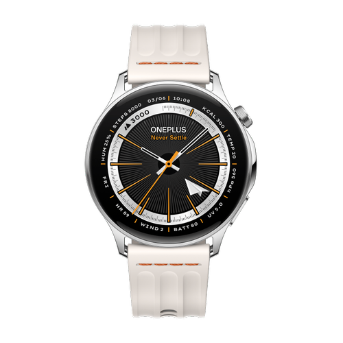 Smartwatch OnePlus Watch Lite, 45mm, Ecran AMOLED 2.5D 1.46inch, 4GB Flash, GPS, NFC, Monitorizare sanatate, 5ATM IP68 (Argintiu)