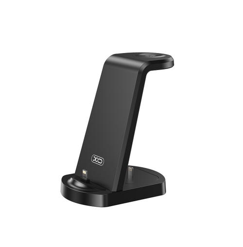 Incarcator Wireless XO Design WX035 3in1, 15W, 2A (Negru)
