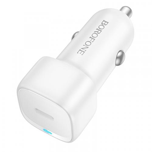 Incarcator Auto Borofone BZ34A Cloud, 20W, 3A, 1 x USB-C (Alb)