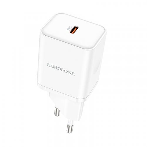 Incarcator Retea Borofone BN6 Field, 20W, 3A, 1 x USB-C (Alb)