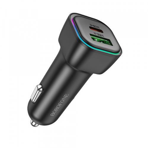Incarcator Auto Borofone BZ28A Trophie, 30W, 3A, 1 x USB-A - 1 x USB-C (Negru)