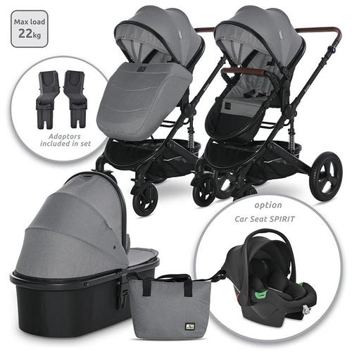 Carucior transformabil Lorelli Boston, 0-22 kg, cos auto separat, 0-4 ani (Gri)