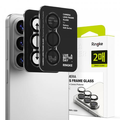 Folie de protectie Camera Spate Ringke pentru Samsung Galaxy S26 Plus / S26, Sticla Securizata, Set 2 bucati, Neagra