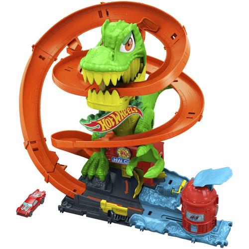 Set de joaca Hot Wheels City - Statia de Pompieri si batalia Trex