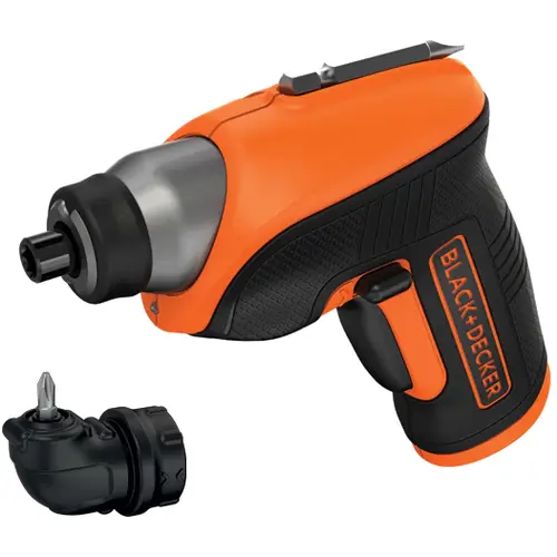 Surubelnita electrica Black & Decker CS3652LC, 3,6V Li Ion, 1,5Ah, 5,5 Nm, 180 RPM, Led + mandrina unghi drept