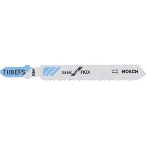Set 5 panze pentru inox pentru fierastrau vertical Bosch T 118 EFS
