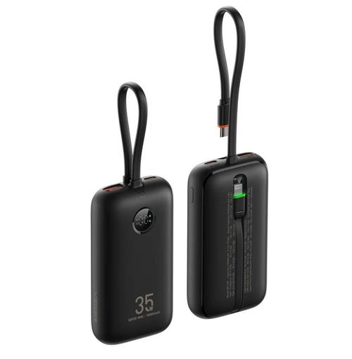 Acumulator extern Veger W1188BLK, 10000 mAh, 35 W, USb Type-C, Lightning, Cablu USB Type-C (Negru)