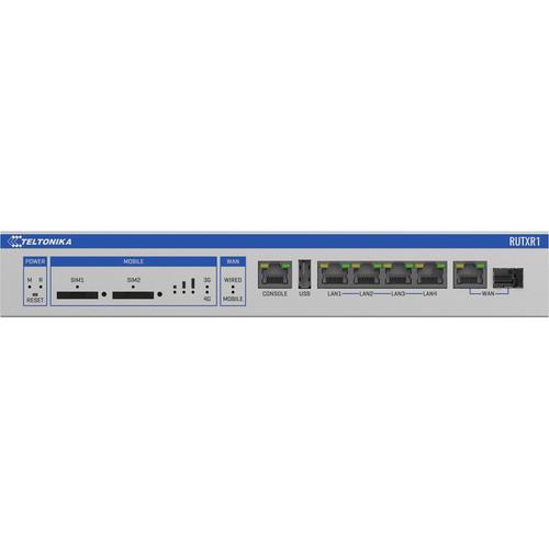 Router industrial 4G LTE Teltonika RUTXR1, dual SIM, porturi Gigabit Ethernet, IP30