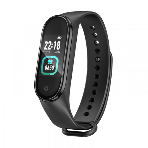 Bratara Fitness HOCO GA08, Notificari apeluri si mesaje, Control muzica si camera, Pedometru, Calorii, Monitor de somn (Negru)