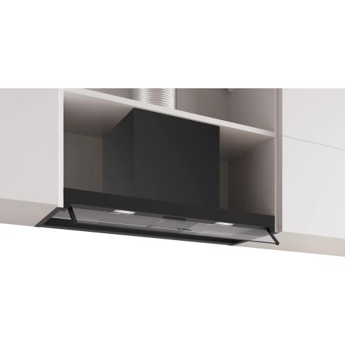 Hota incorporabila Bosch DBB85CC60, Putere de absorbtie 582 mc/h, Iluminare LED, Control mecanic, Clasa B, 80 cm (Negru mat)
