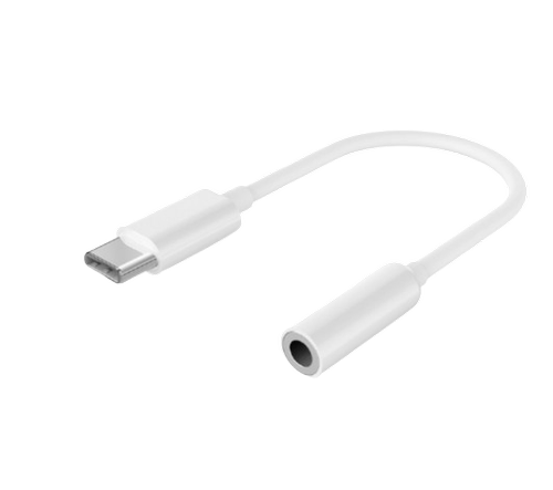 Cablu Gembird A-CM-3.5F-01, 3.5mm Jack - USB-C, 10cm (Alb)
