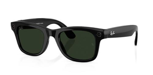 Ochelari Smart Ray-ban META Wayfarer Gen 2 RW4012 601/1M 53-22, Wi-Fi 6, Bluetooth, Aparat foto cu filmare, Asistent vocal, 32GB Flash, Lentile cu Tranzitie Transparent/Verde (Negru)
