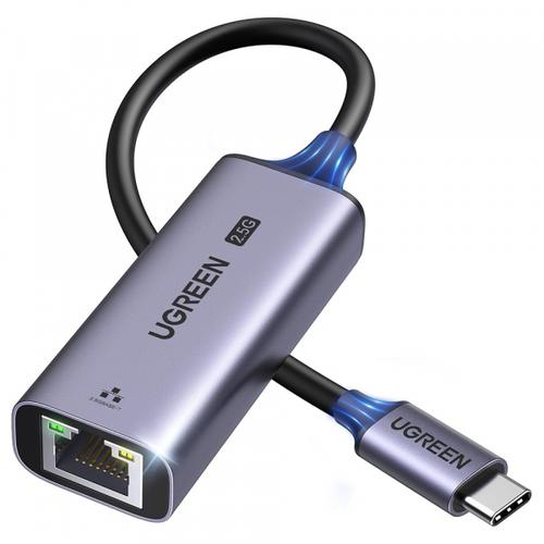 Placa Retea UGREEN CM648 (25052), RJ45, USB-C, 2.5 Gb/s, Gri