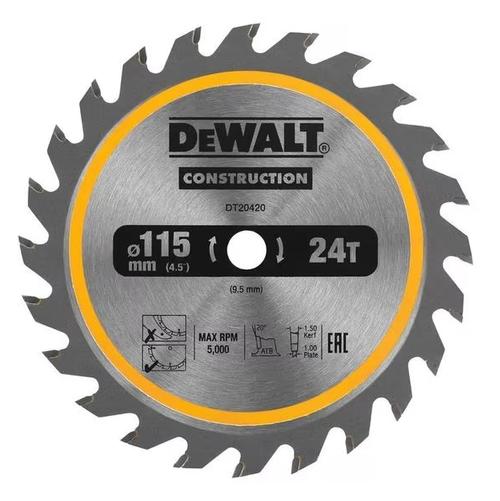 Panza fierastrau circular DeWalt DT20420-QZ, pentru lemn, 115 x 9.5 mm (Argintiu)