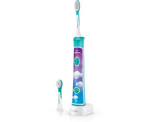 Periuta electrica pentru copii Philips Sonicare HX6352/11, 2 moduri periaj, 2 capete incluse (Albastru)