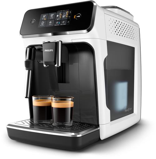 Espressor automat Phiips Seria 2200 EP2223/40, 1500 W, Rezervor apa 1.8 l, 15 bar, Recipient boabe 275 grame, Rasnita ceramica (Alb)