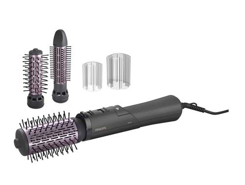 Perie rotativa Philips Seria 700 BHA715/00, 1000W, 2 viteze, 3 trepte temperatura, Invelis ceramic (Antracit/Roz)