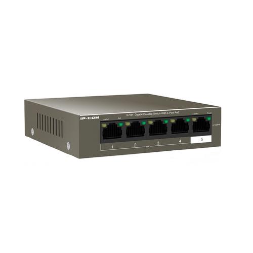 Switch PoE IPCOM G1105P-4-63W, 5 porturi Gigabit cu 4 porturi PoE protectie fulgere
