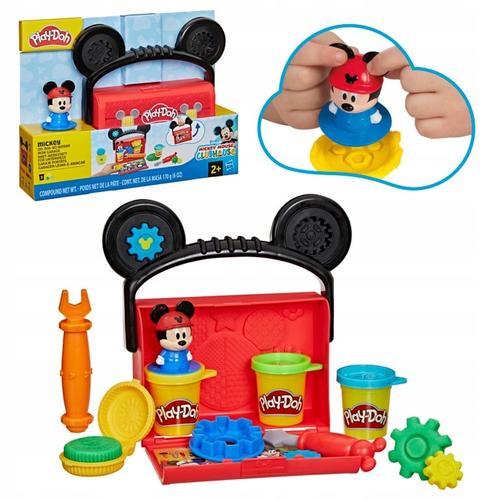 Play-Doh Setul Mickey Mouse in Garaj, valiza mobila cu plastilina
