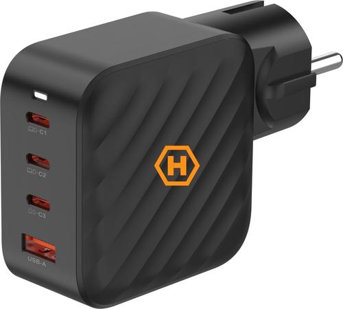 Incarcator retea HAMMER AKC001484, 3x USB-C, 1x USB (Negru)