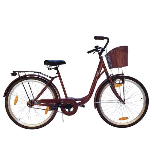Bicicleta Oras DHS Maccina Avenue, roti 26 inch, cadru otel 430mm, frana V - Brake, Maro