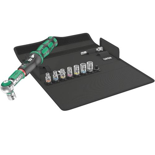 Set cheie dinamometrica cu tubulare, 244mm, 1/4inch, 2-12Nm, 10 bucati, Wera Safe-Torque A1 SET1