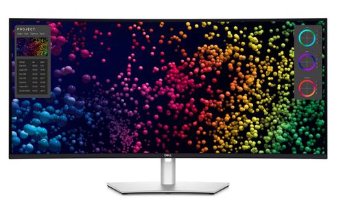 Monitor IPS LED Dell 39.7inch U4025QW, 5120 x 2160, HDMI, DisplayPort, Ecran curbat, Boxe (Argintiu)