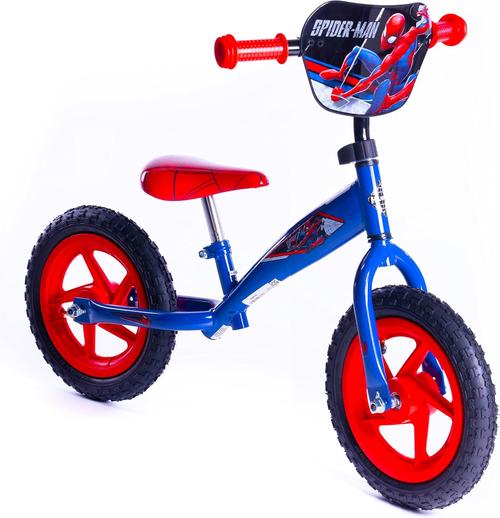Bicicleta de echilibru Huffy Marvel Comics Spider-Man, roti 12inch (Rosu/Albastru)