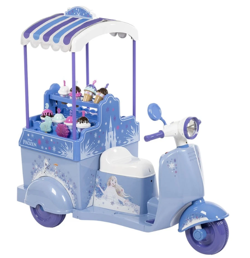 Kart electric pentru copii HUFFY Disney Frozen Ice Cream, viteza 4km/h, baterie 7.2V, 3 ani+, Albastru