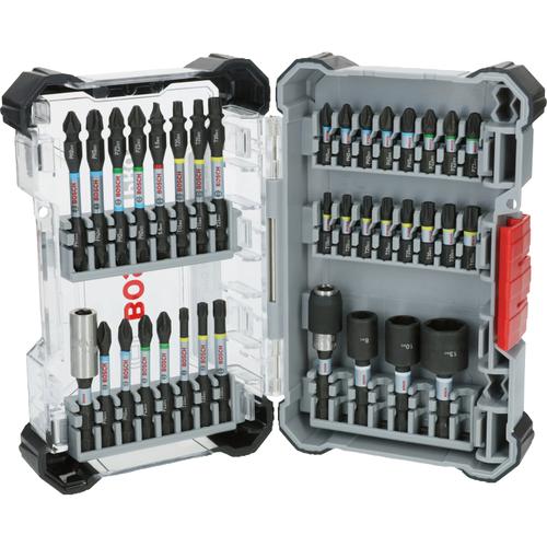 Set 36 piese de insurubare Bosch Professional Impact 2608522517, biti, chei tubulare, adaptor