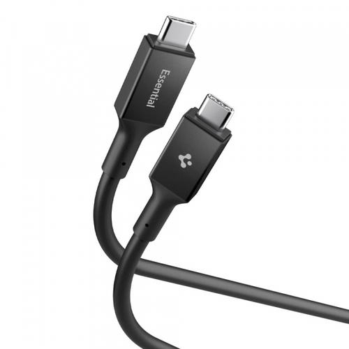 Cablu Date si Incarcare USB-C - USB-C Spigen EB24015CC ACA10423, 240W, 1.5m, Negru