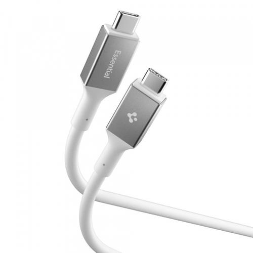 Cablu Date si Incarcare USB-C - USB-C Spigen EB24015CC ACA10422, 240W, 1.5m, Alb