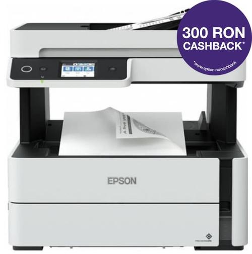 Multifunctional Epson EcoTank ET-M3180 Inkjet, A4, monocrom, Wi-Fi, Fax, ADF, Retea, USB, LCD