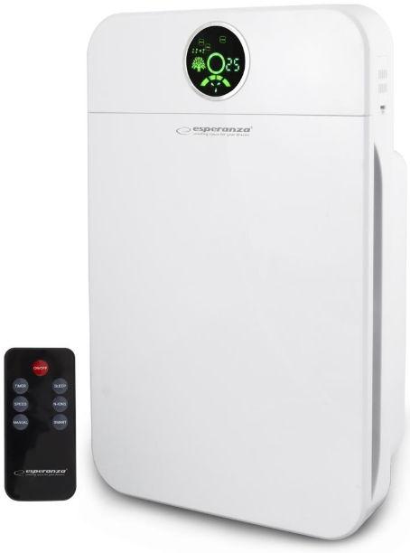 Purificator de aer Esperanza Zephyr EHP002, Acoperire pana la 50 mp, Filtru Carbon, Nivel zgomot 50dB (Alb)