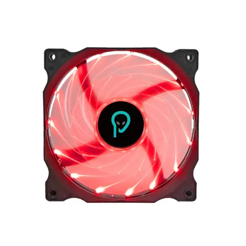Ventilator Spacer PC Silent 120x120x25 mm SPFC-120-3P-RD, rulment hydraulic, 34CFM, conector 3-pin, led rosu